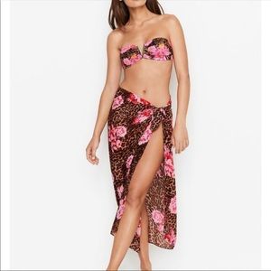 Victoria's Secret Cheetah Peony Sarong Cover-up